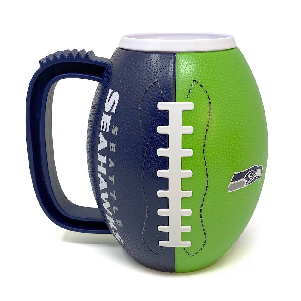 “Game Day Sips” 🏈☕ Seattle Seahawks Football Mug