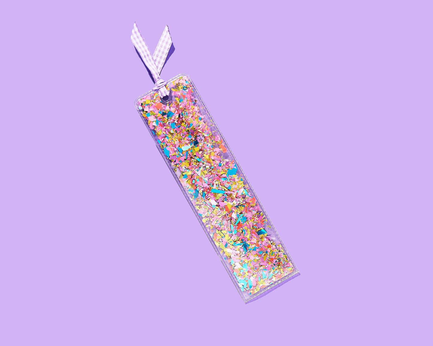 “Page Turner” 🎉 Happy Confetti & Gingham Ribbon Bookmark by Taylor Elliott Designs