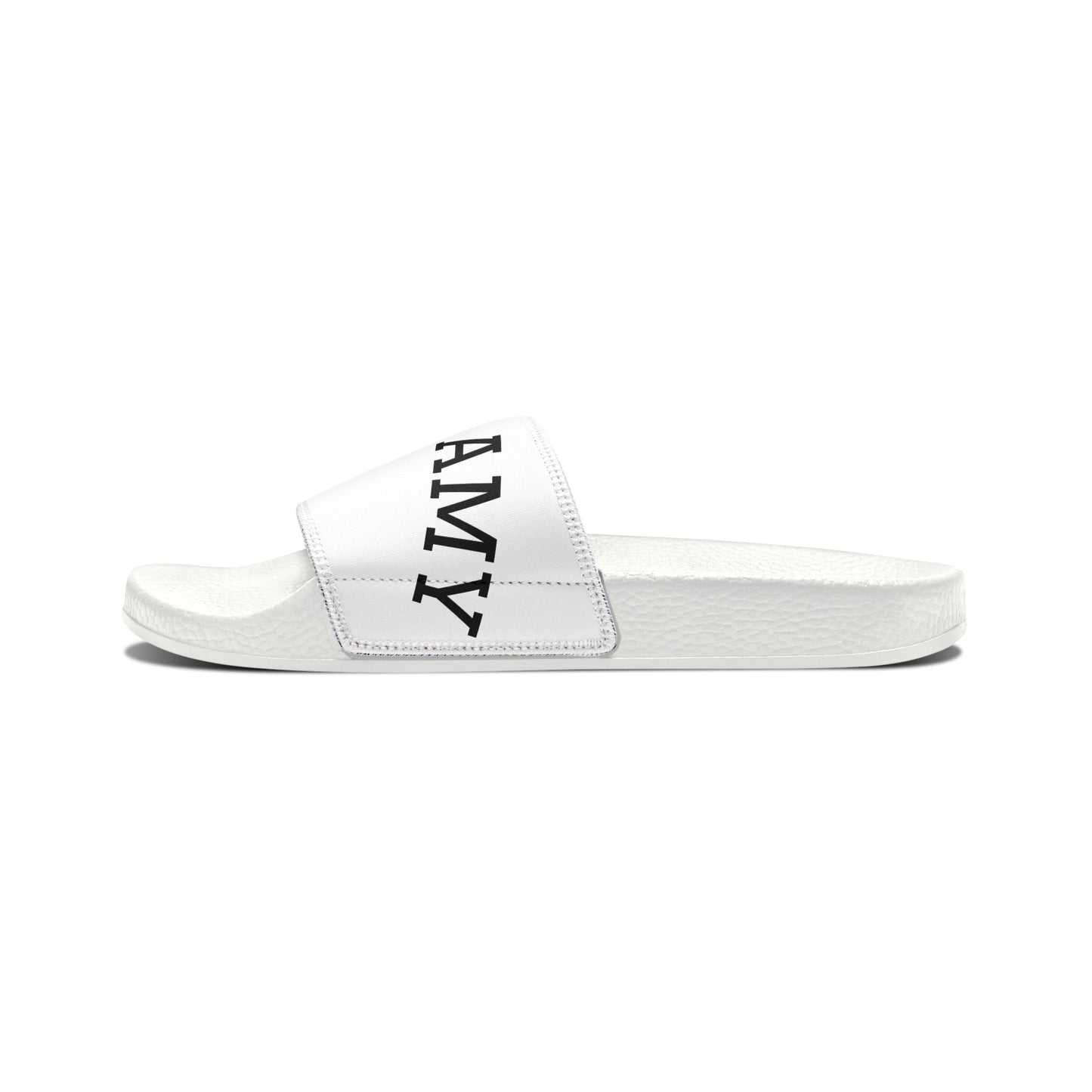 Youth Personalized Slide Sandals — Custom Name Removable Strap