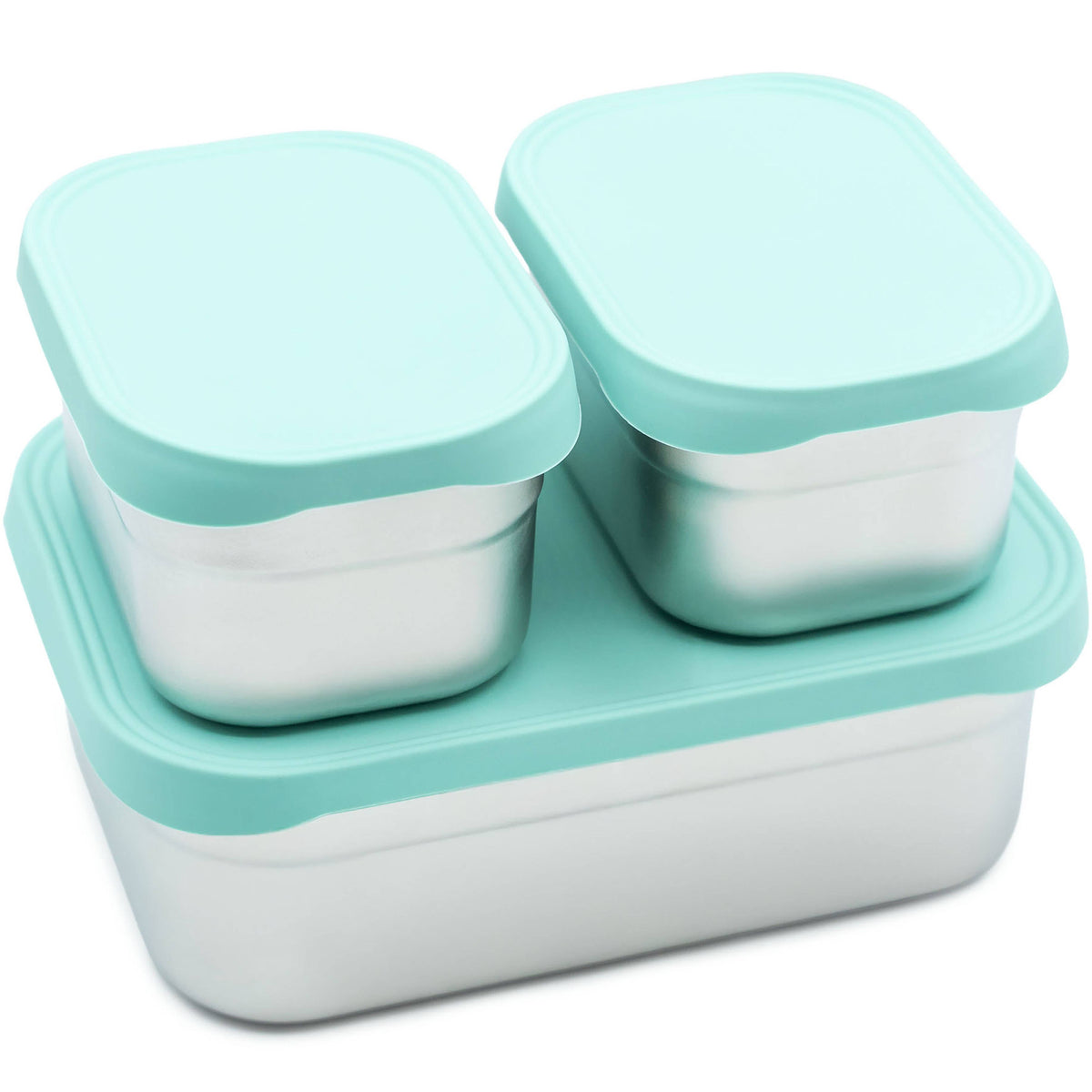 "Packed with Purpose" 🍱 Stainless Steel Bento Box Lunch Set with Silicone Lids by WeeSprout