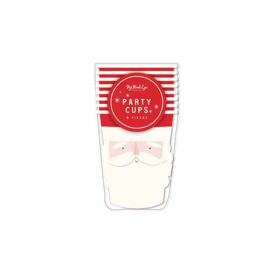 Festive Santa face cup, perfect for holiday drinks and spreading Christmas cheer