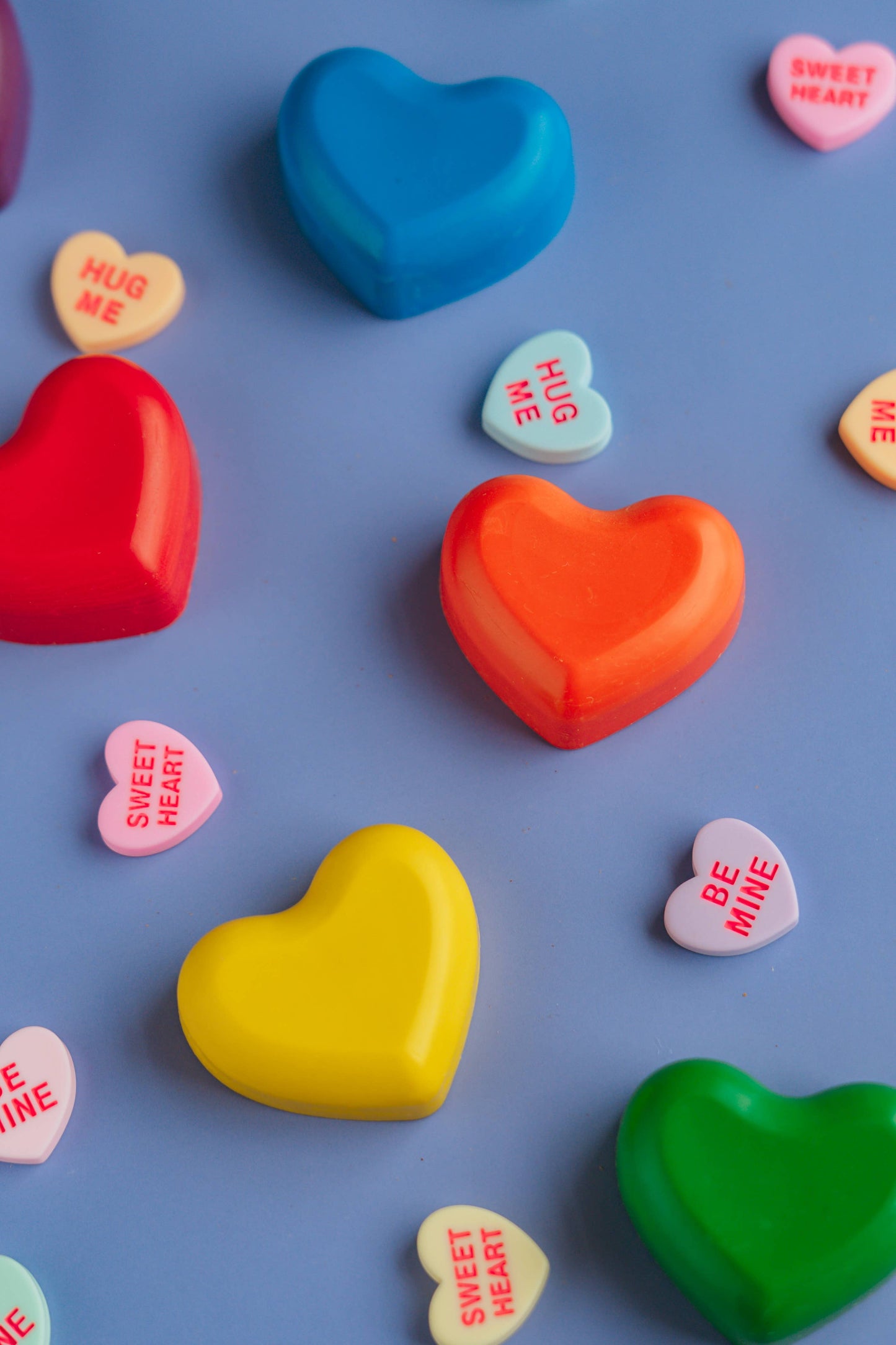 Kids rainbow heart crayons classroom favors
