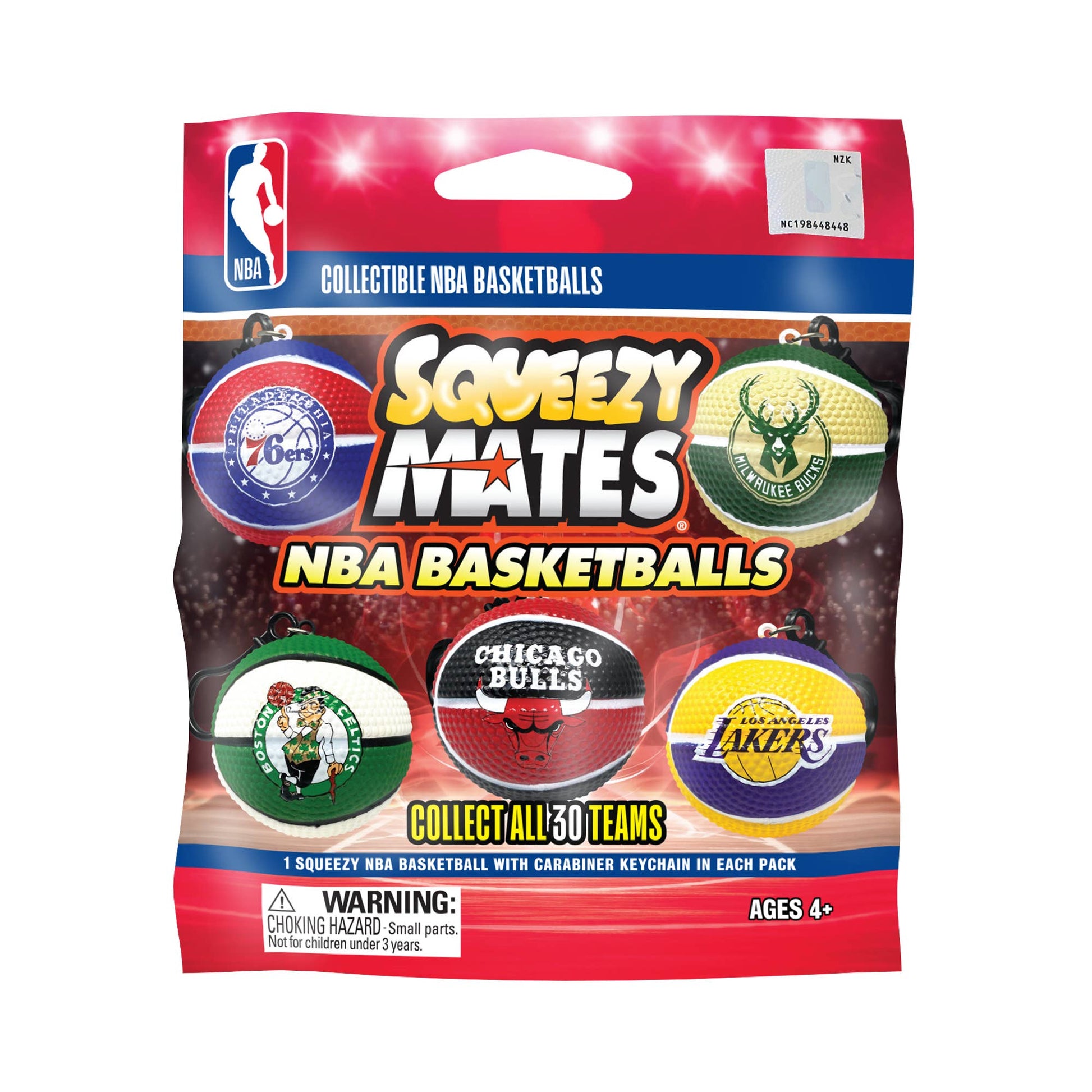 Squishy NBA team basketball collectible toy display