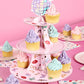 “Party Era” 💋 Cupcake Tower - 3 tiered display, dessert stand by xo, fetti