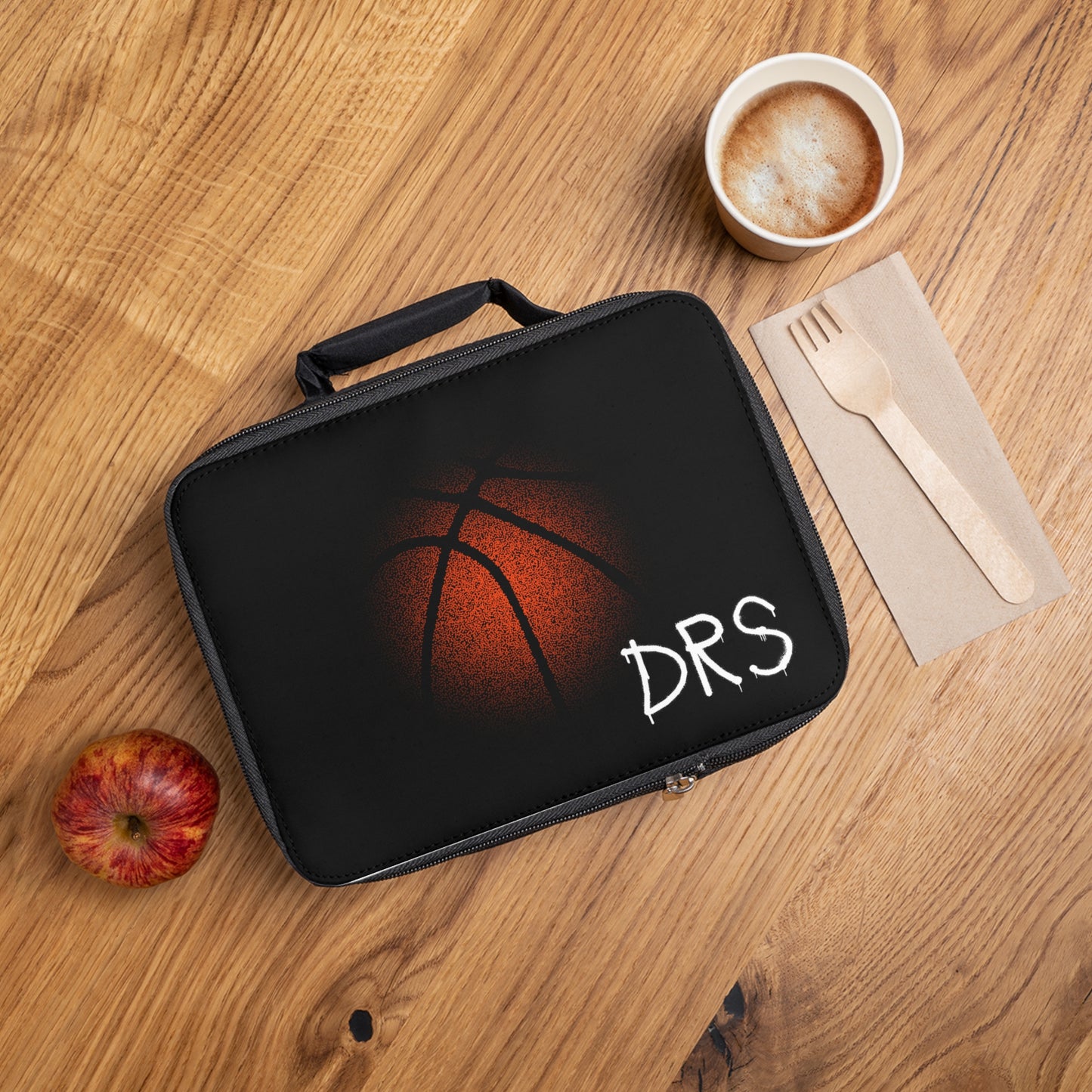 Basketball Lunch Bag — Personalized 'DRS' Sporty Insulated Lunchbox