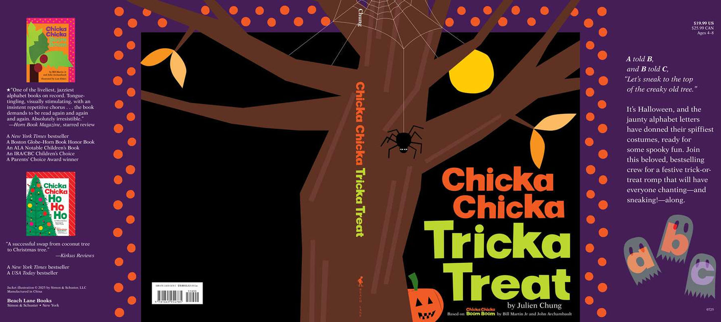 “Chicka Chicka Tricka Treat by Julien Chung” 🌳 Hardcover; 40 pages / English