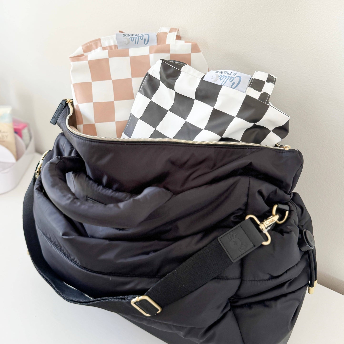 "Everything Wet" 💦 Brush Stripes Blue Wet Bag by Calla & Friends