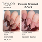 Custom Nail Polish: 2 Pack Long-wearing + Vegan + Non-toxic: 0224 Glossy Fuschia / 1424 Royal Blue Gloss with Hint of Shimmer