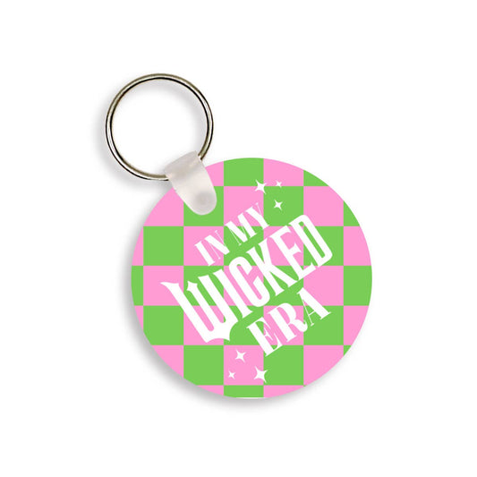 Wicked-Inspired Keychain – 2" Aluminum, Full-Color Print, Silver Key Ring, Fun & Stylish Bag Accent