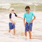 Beach and pool-ready color-change shorts