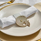 Leather Apple Napkin Wraps: Gold