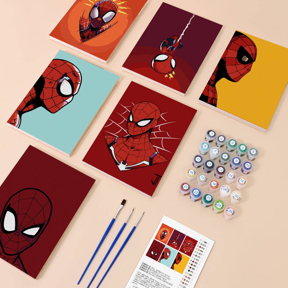 "Mini Avenger" 🦸 Superhero Mini Paint-by-Numbers 6-Pack by Paint Your Numbers
