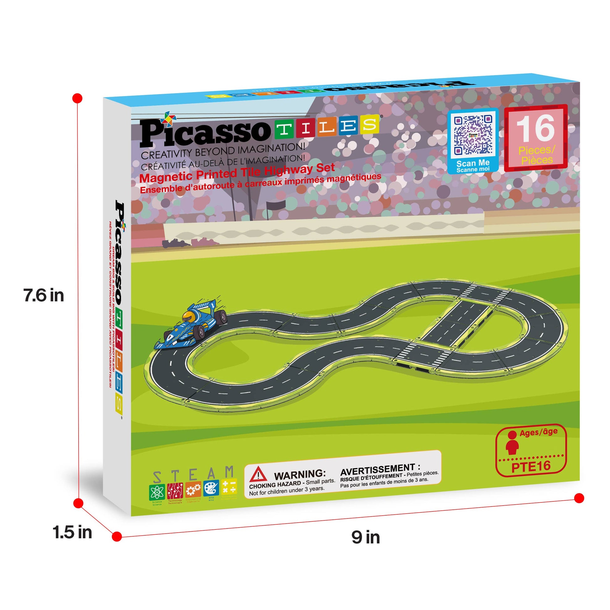 Pretend city and racetrack building set