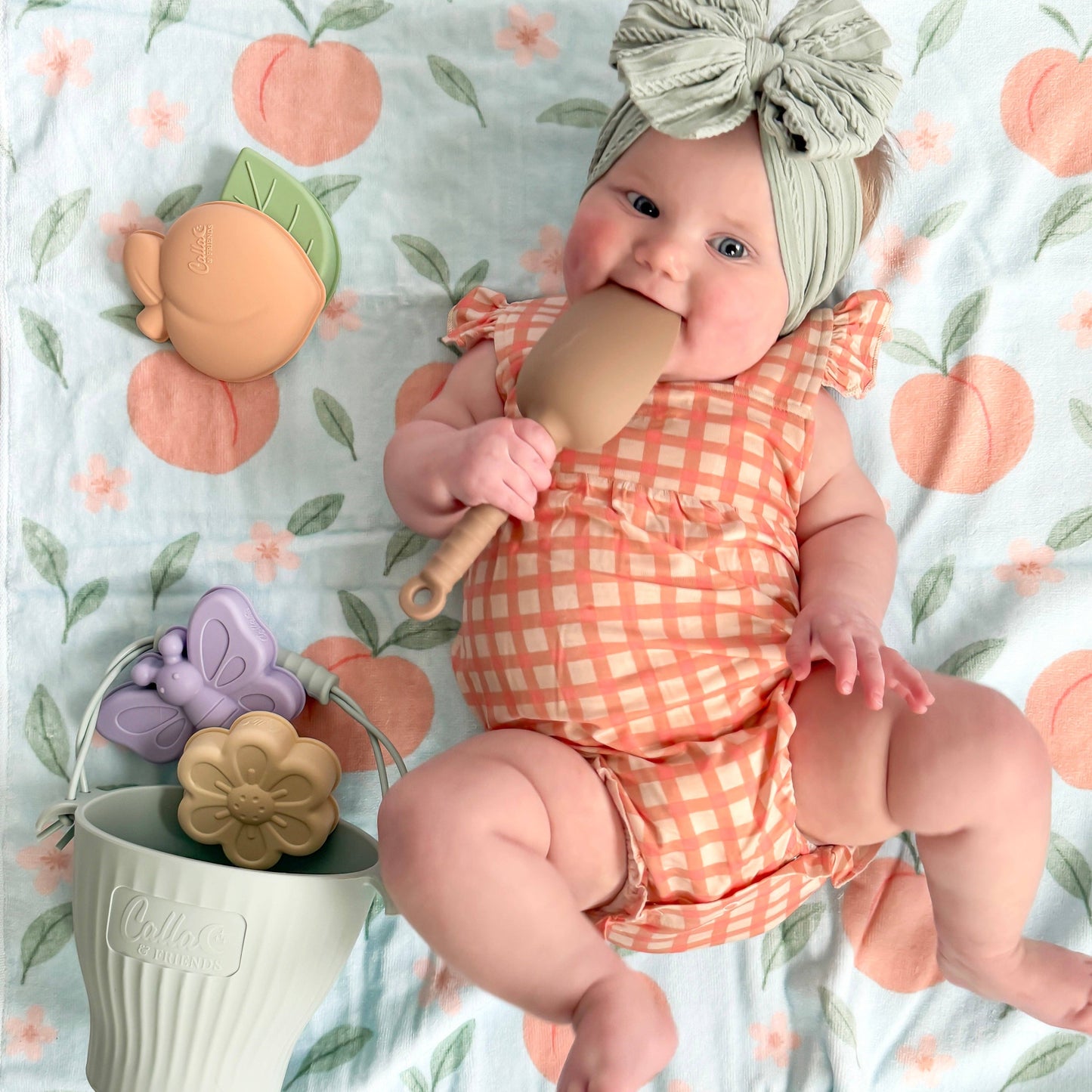 "Peach Blossom Beach" 🌺 Silicone Beach Toy Set by Calla & Friends