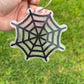Spiderweb shaped acrylic tag for Halloween baskets