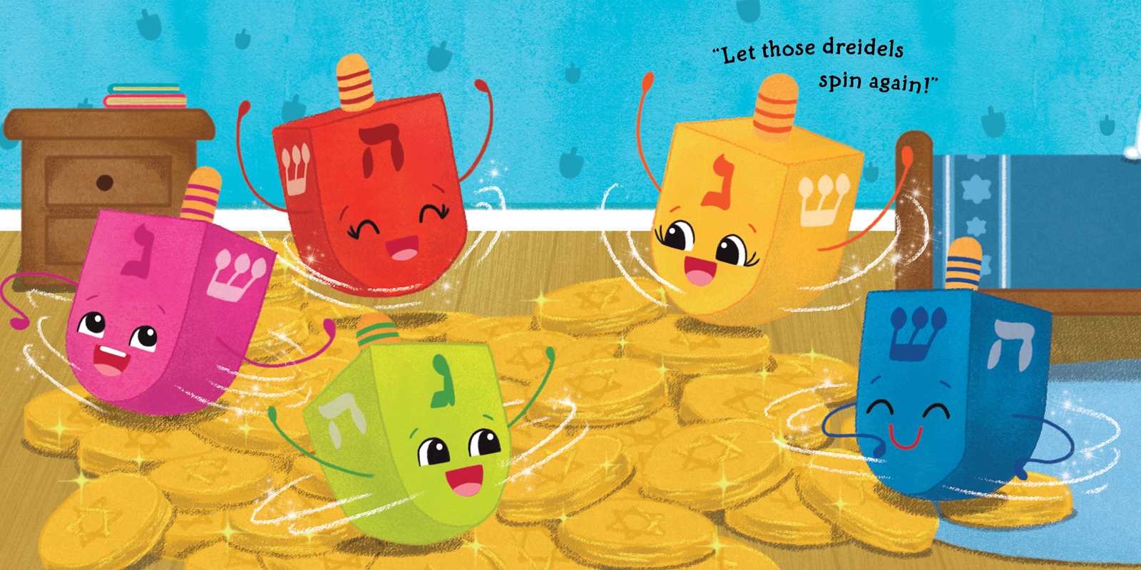 Dreidel-themed board book for preschoolers