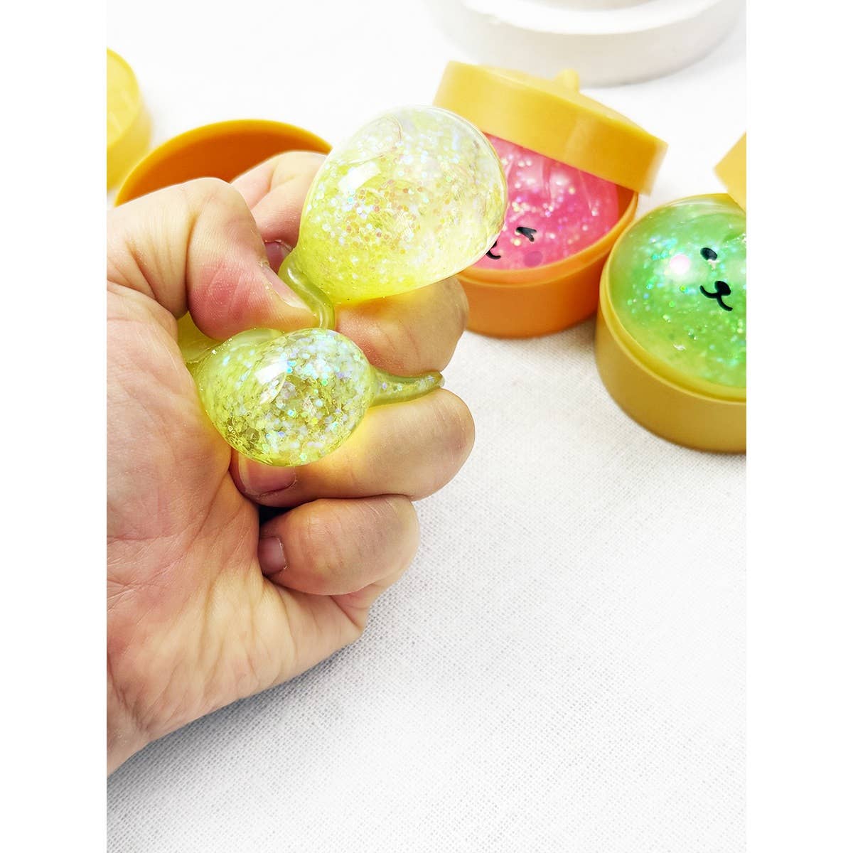 “Steamed, Not Stressed” 🥟 Mini Dumpling Squishies with Steamer Basket (12-Pack) by Love and Repeat