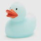 Glow-in-the-dark rubber duck that lasts up to 6 hours, perfect for bath time fun! Available in various colors and types. Dimensions: L: 7.5cm, W: 6.5cm, H: 7cm, featuring a squeak hole. Recommended for ages 18 months and older