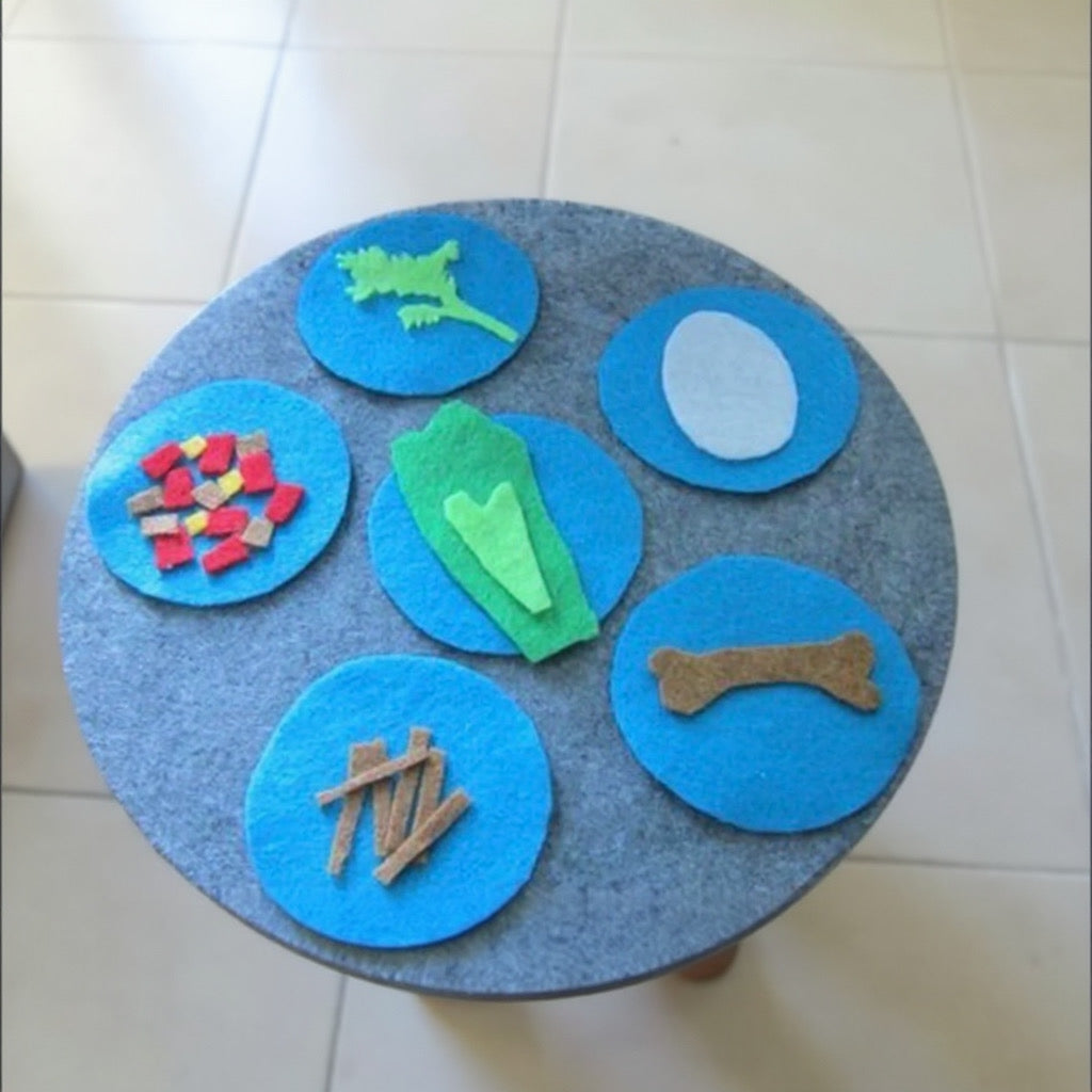 Felt Passover Seder plate craft kit for kids
