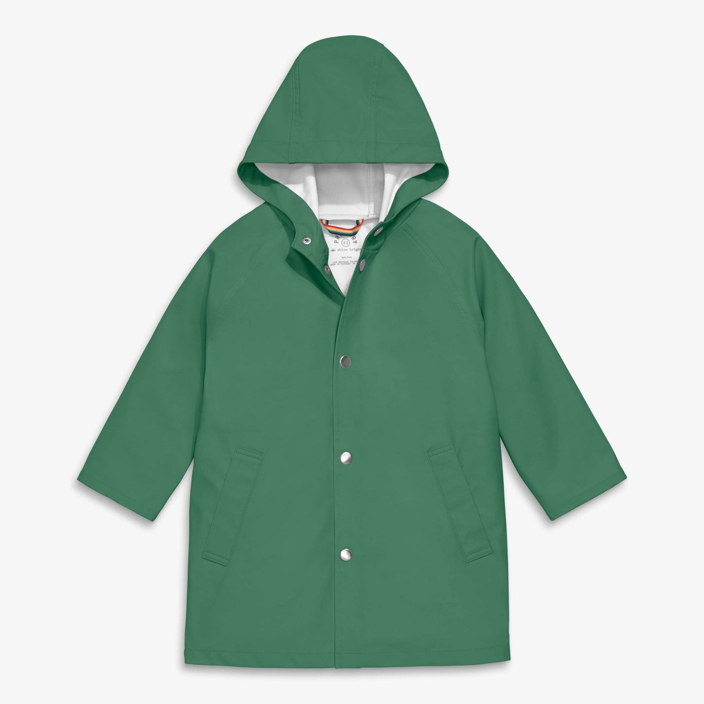 "Puddle Approved" 🌧️ Kids Raincoat — Bright Solid Rain Jacket
