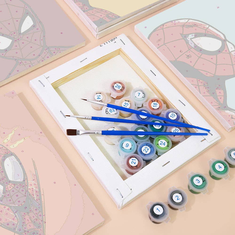 "Mini Avenger" 🦸 Superhero Mini Paint-by-Numbers 6-Pack by Paint Your Numbers