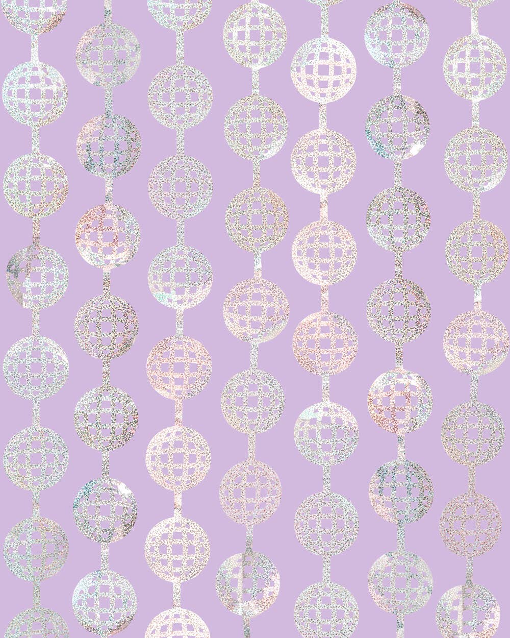 “Groovy & Engaged” 🪩 Disco Ball Foil Curtain by xo, Fetti