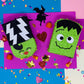 Bride of Frankenstein Decoration, Perfect for Halloween Indoor Decor or Party Favors, Measures 5 inches Tall, 3 inches Long, and 1.5 Inches Wide, Pair with Frankenstein Mini Piñata.