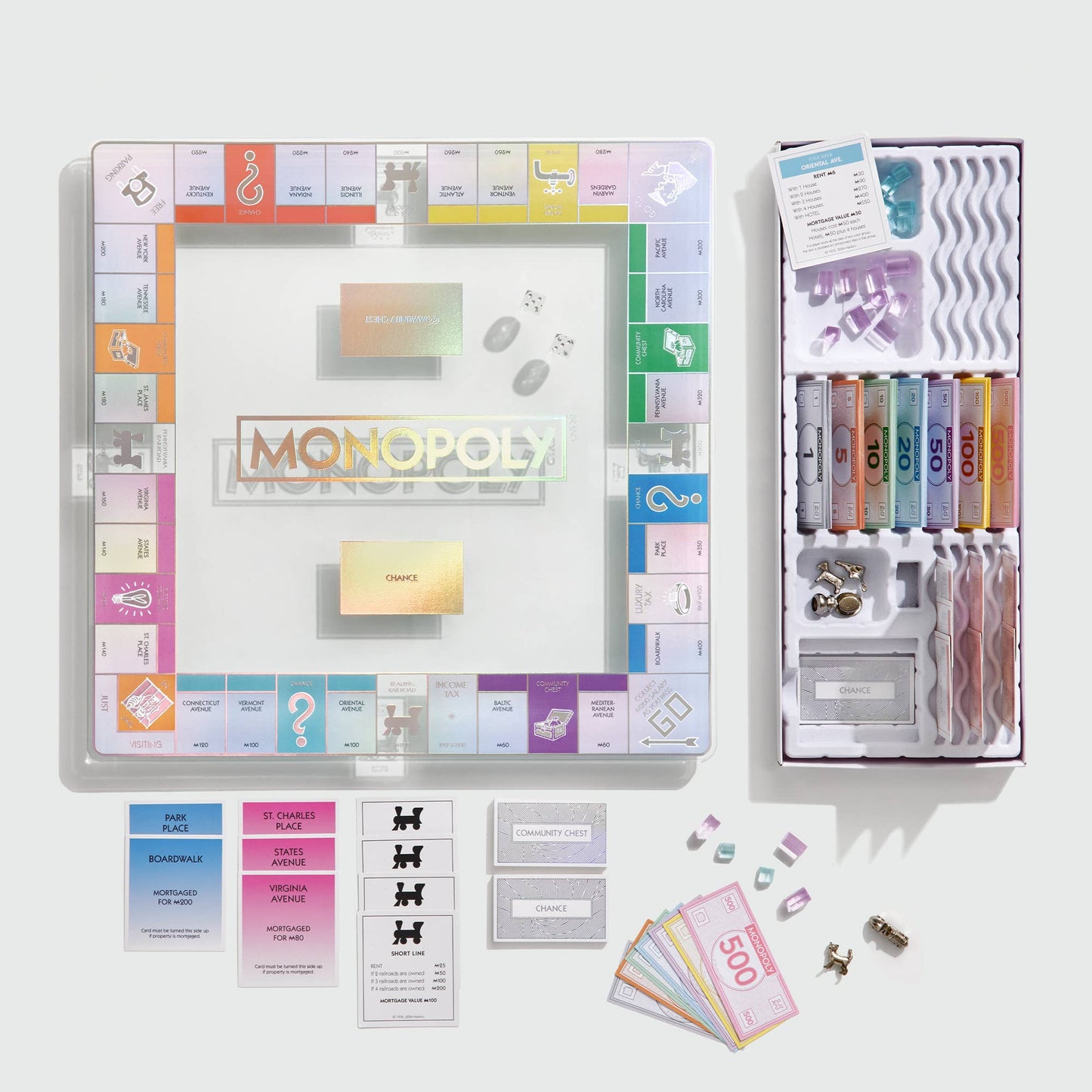 “Monopoly, But Make It Chic” ✨ Aura Collection Glass Monopoly Game