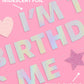 Iridescent foil Taylor-themed birthday banner