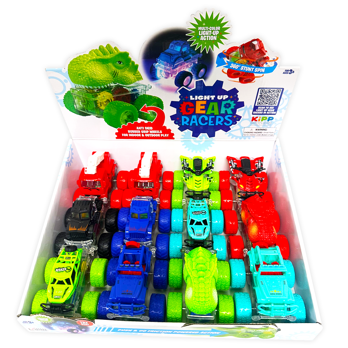 “Spin. Race. Glow!” 🚗✨ Light Up Vehicle Gear Racers