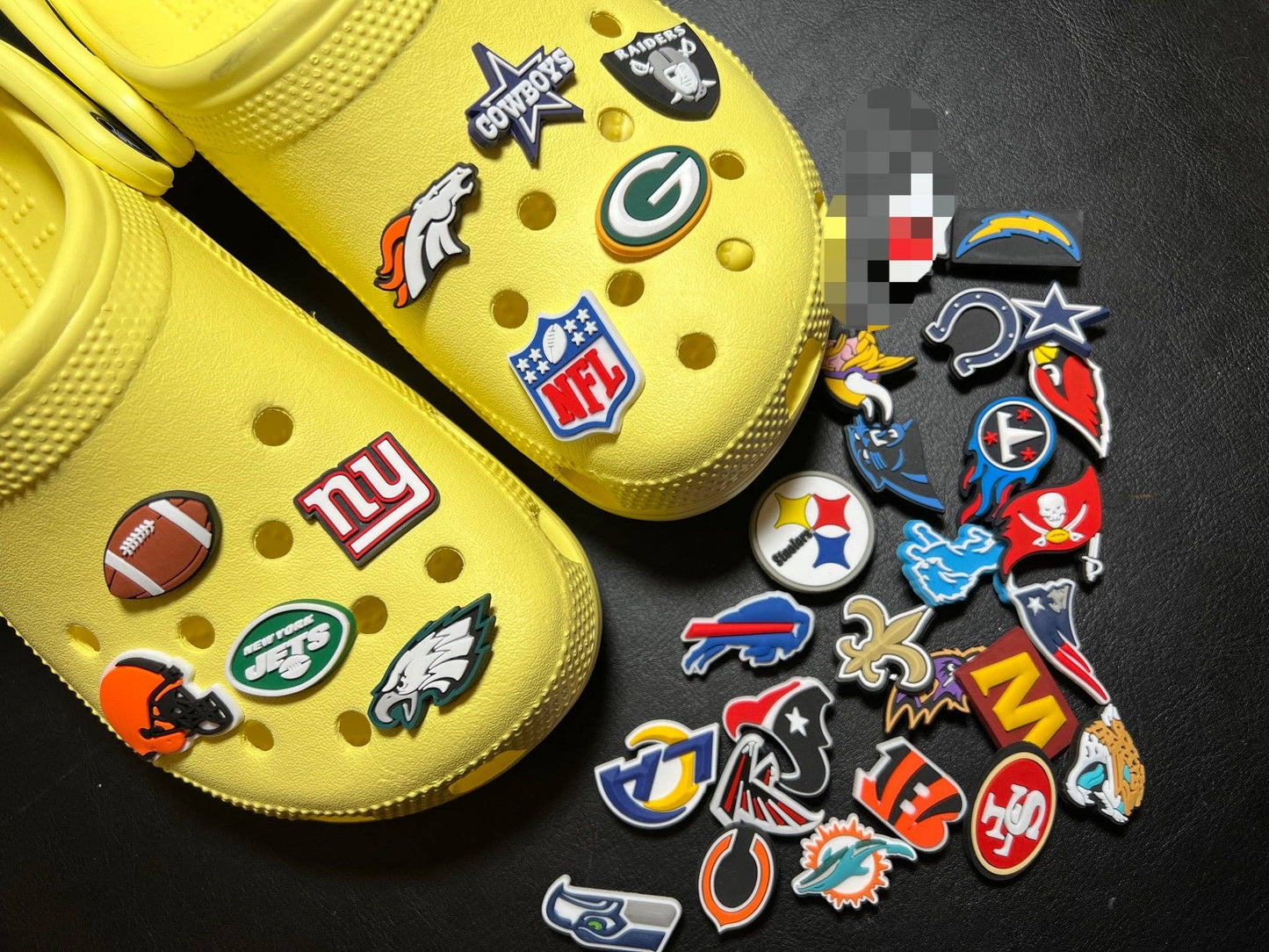 Waterproof Patriots charm for Crocs shoes