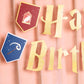 Wizard Birthday Banner - gold foil, kids Harry Potter 6.5 ft