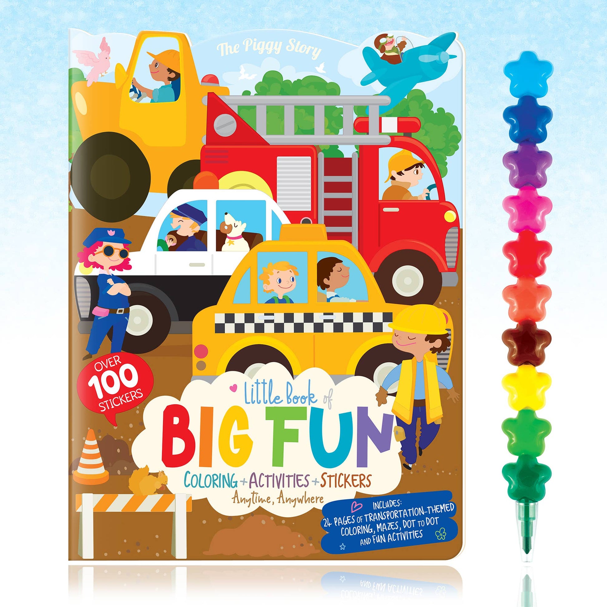 Stocking Stuffer Gift Pack – Fun Activity Book & Star Rainbow Crayon Set! 