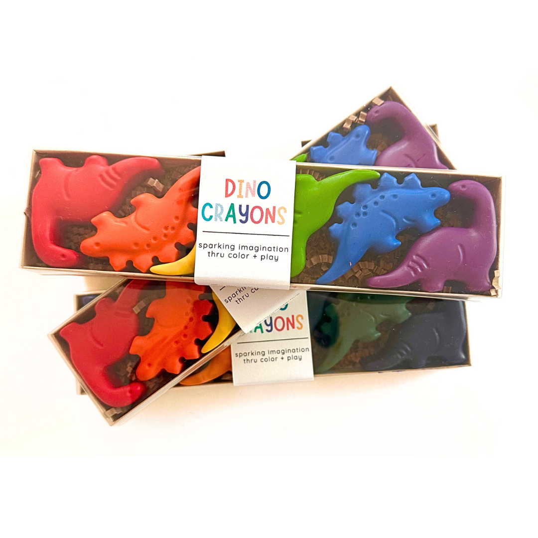 "Roar-some" 🦖 Dinosaur-Shaped Rainbow Crayons by Wonder Hue Crayon Co.