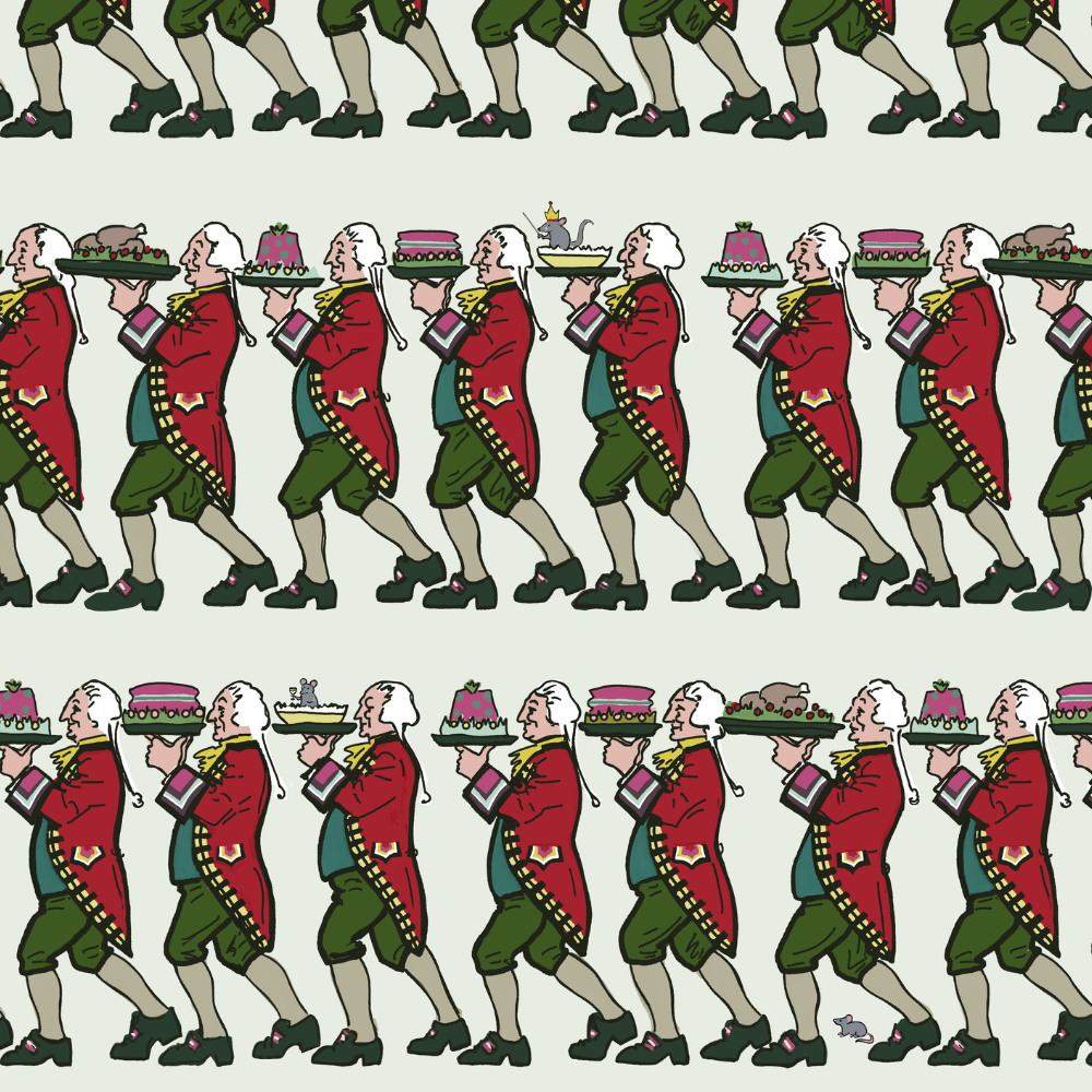 “At Your Service” 🎩 Christmas Butler Wrapping Paper Roll by Better Than The Gift