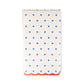 Patriotic blue star napkins – 24 pack, 4.25” x 7.75” with scalloped edges for Memorial Day