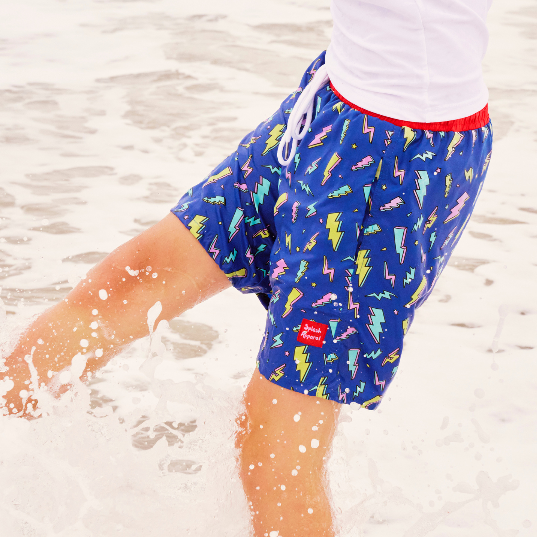Swim shorts that change color when wet