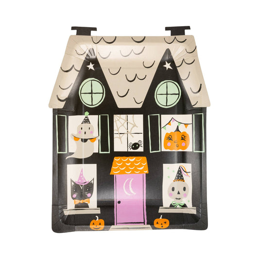 “Haunt & Serve” 🏚️ Spooky House Shaped Plates