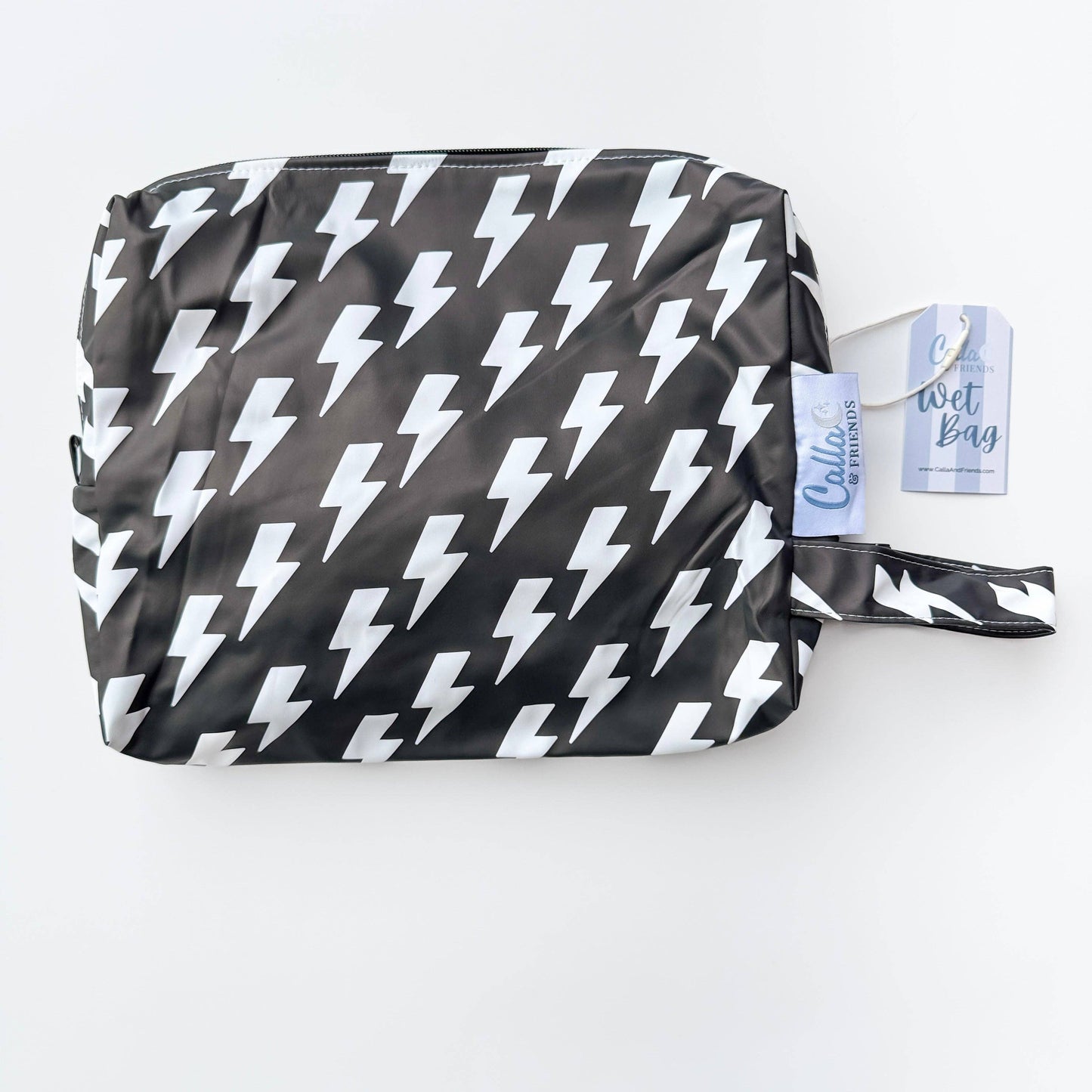 "Everything Wet" 💦 Brush Stripes Blue Wet Bag by Calla & Friends