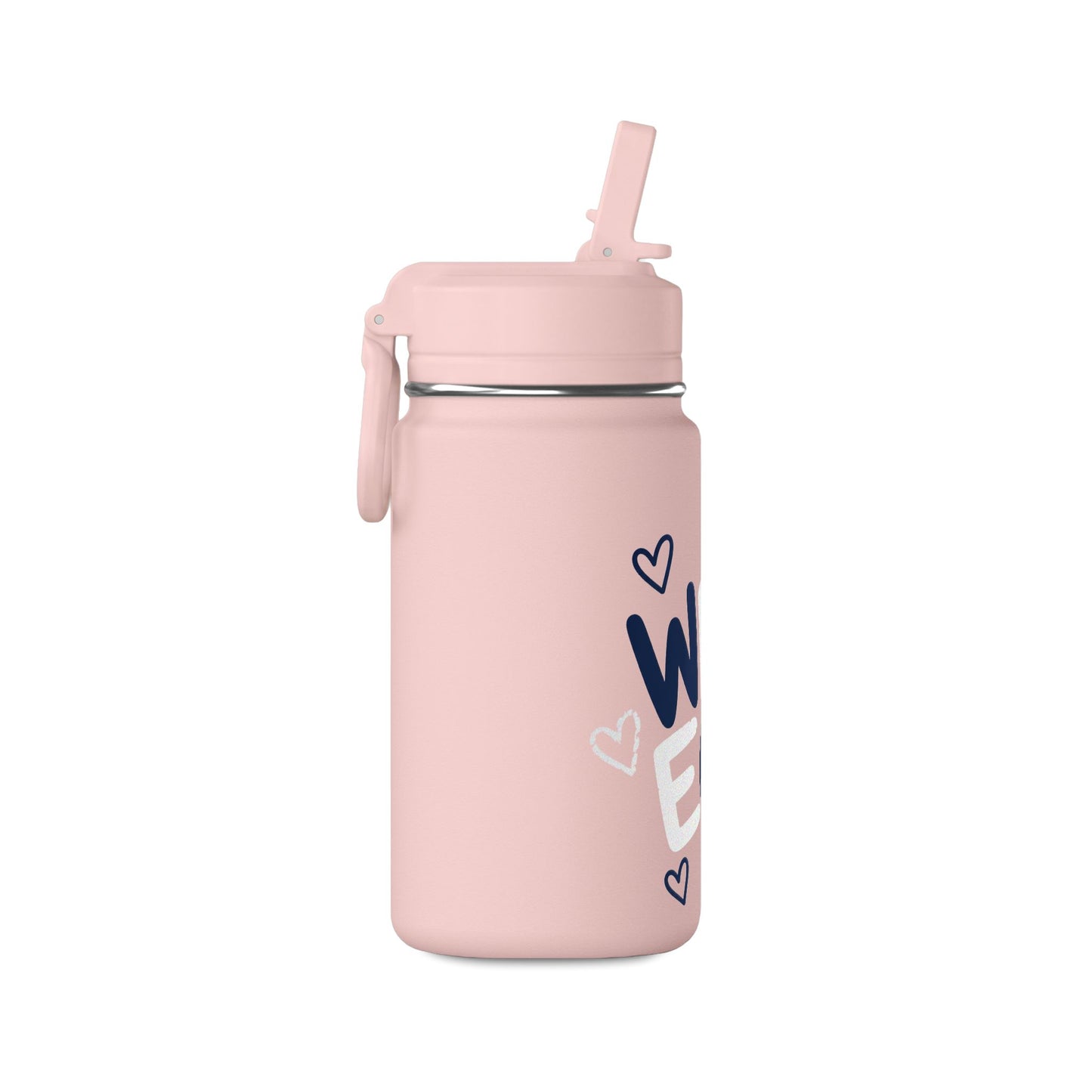 WRT ECC “Marker Script & Doodle Hearts” Kids Water Bottle (14oz)