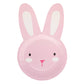 Pink bunny shaped dinner plate for Easter