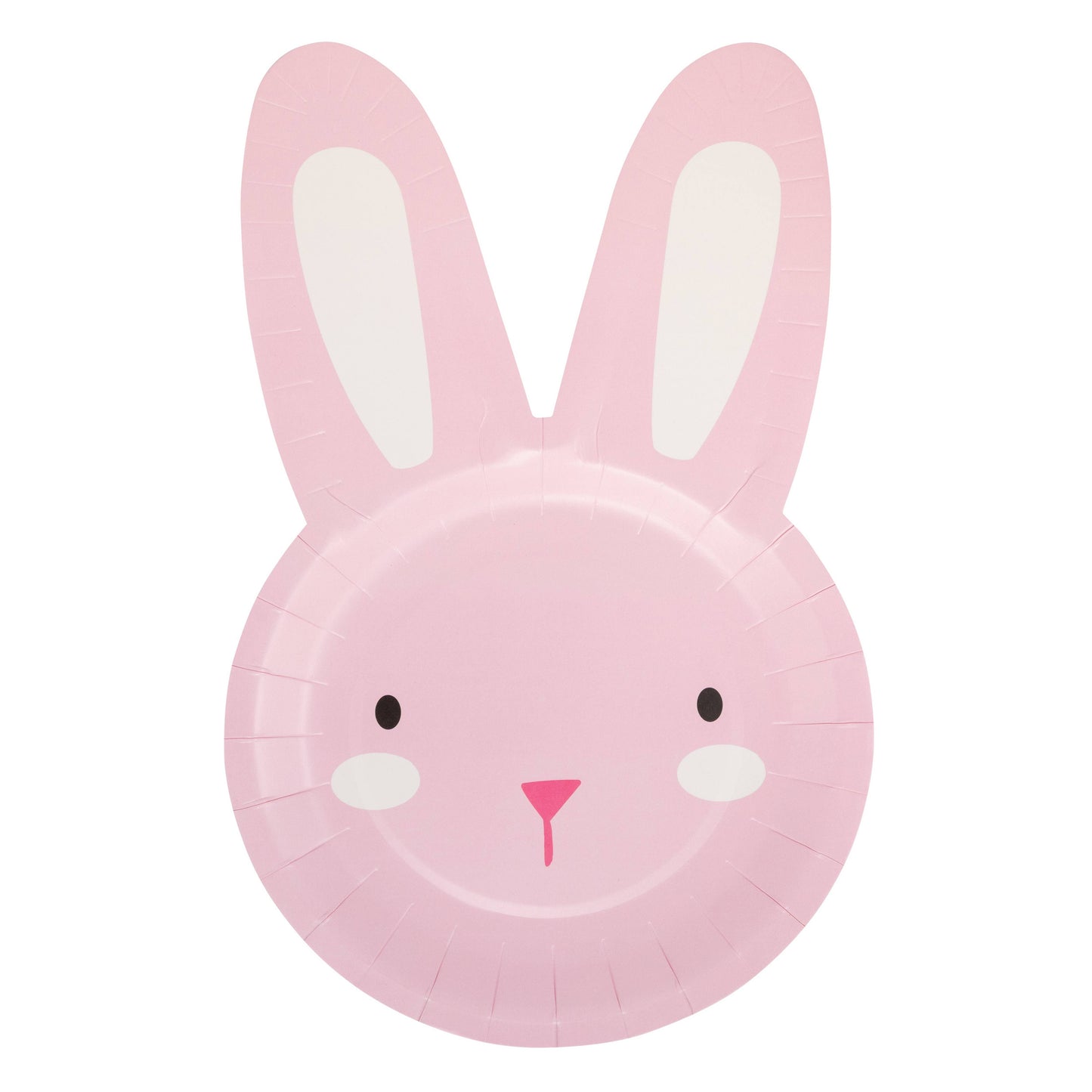 Pink bunny shaped dinner plate for Easter