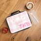 Personalized Pink Bow Plaid Lunch Bag — Custom Monogram TNB