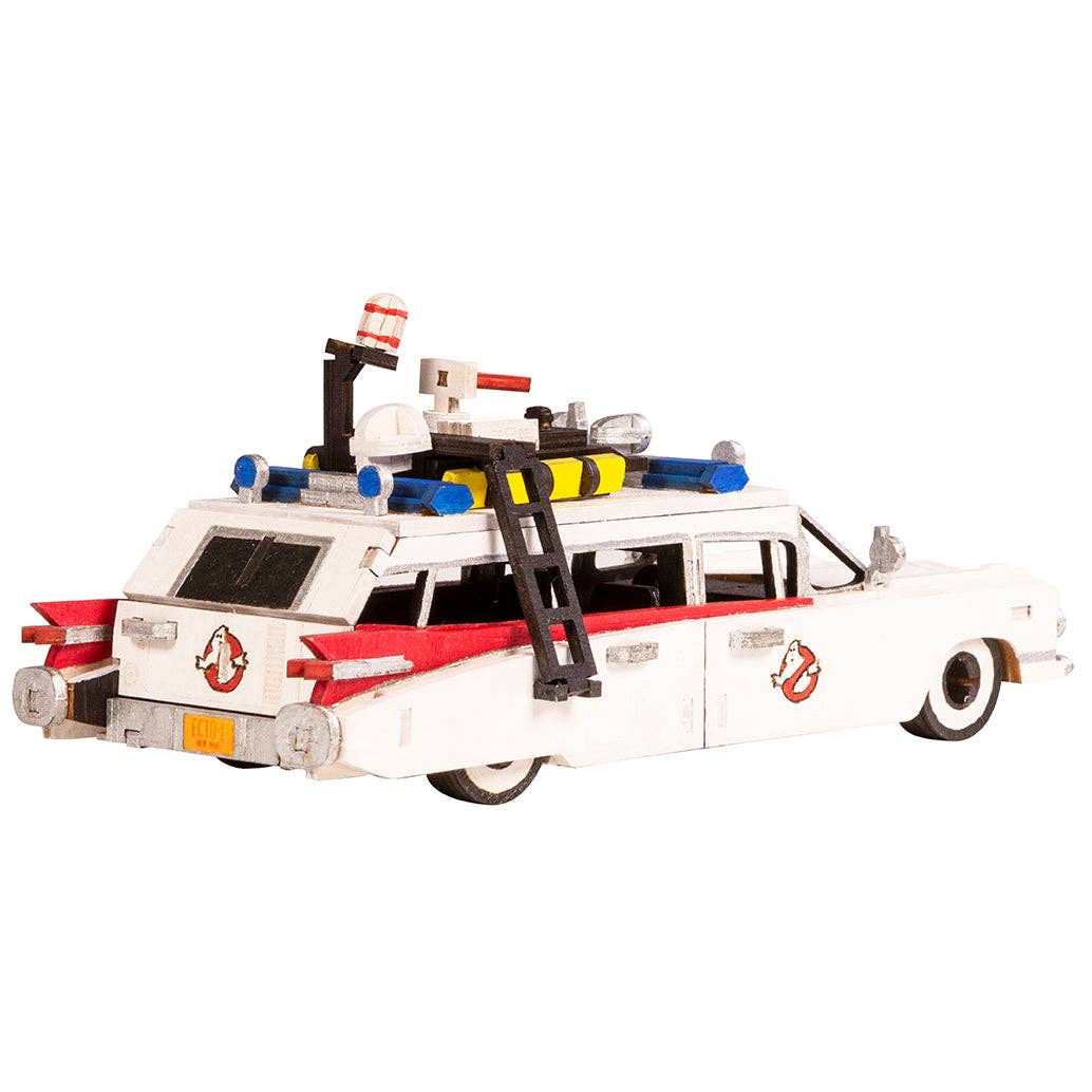 “Who You Gonna Build?” 👻🚗 Ectomobile Wood Model Kit by IncrediBuilds™