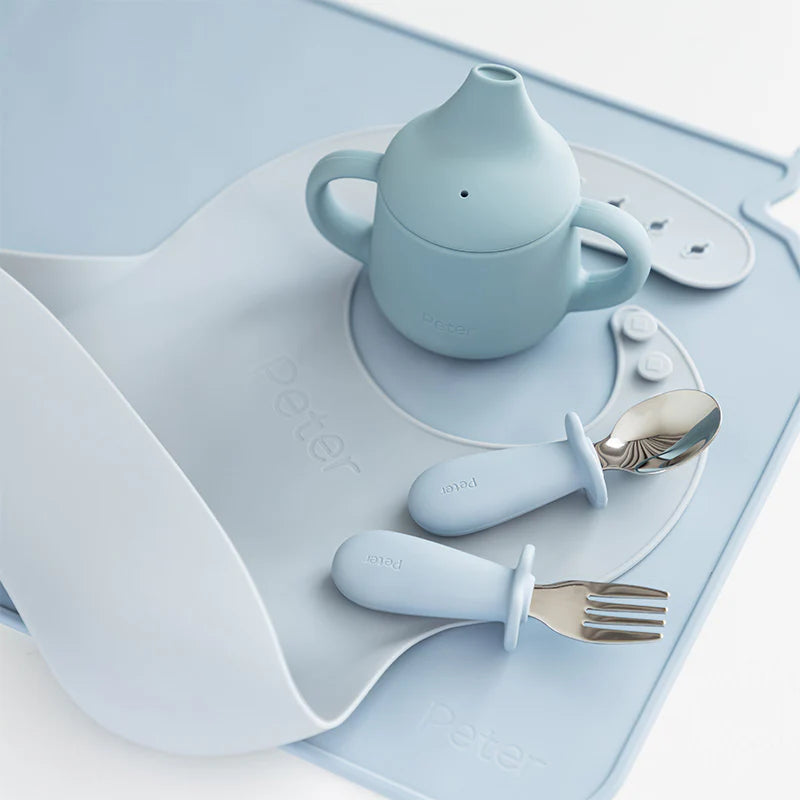 Personalized Baby Feeding Set – 4M+ Silicone Bowl, Plate & Utensils in Luxe Gift Box