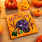 Spider and witch illustrations in Halloween board book
