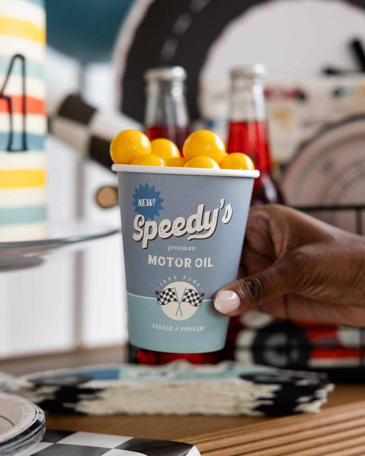 “Fuel Stop” ⛽ Race Car Party Cups by My Mind’s Eye