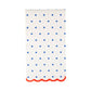 Blue Stars Scallop Napkins – 24 premium napkins, 4.25” x 7.75”, perfect for 4th of July parties.