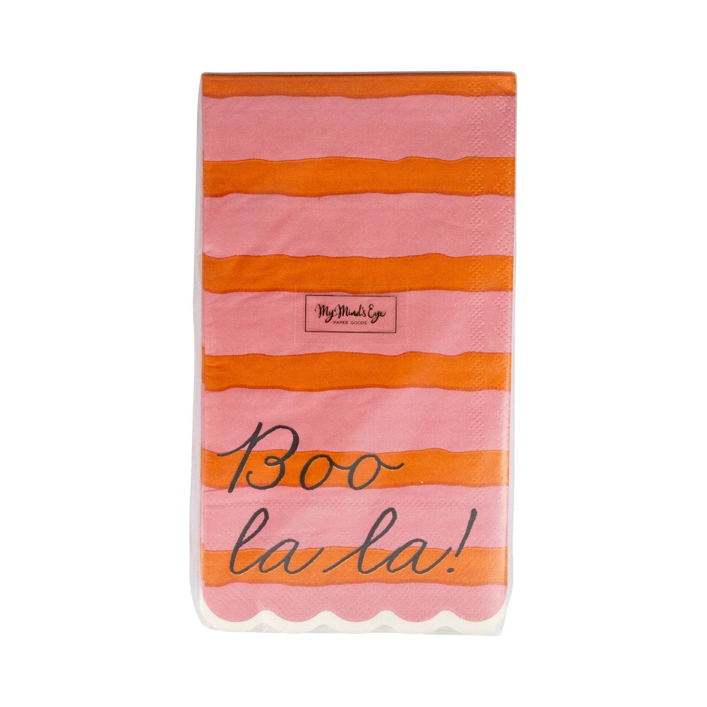 “Boo La La” 🎃 Pink & Orange Halloween Dinner Napkins (24 Count) by My Mind's Eye