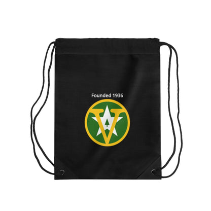 Drawstring Bag - Founded 1936 Vintage Sports Logo Gym Sack